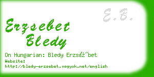 erzsebet bledy business card